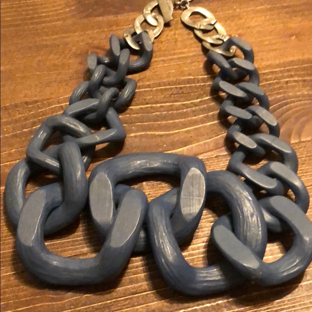 Anthropologie huge wooden statement necklace